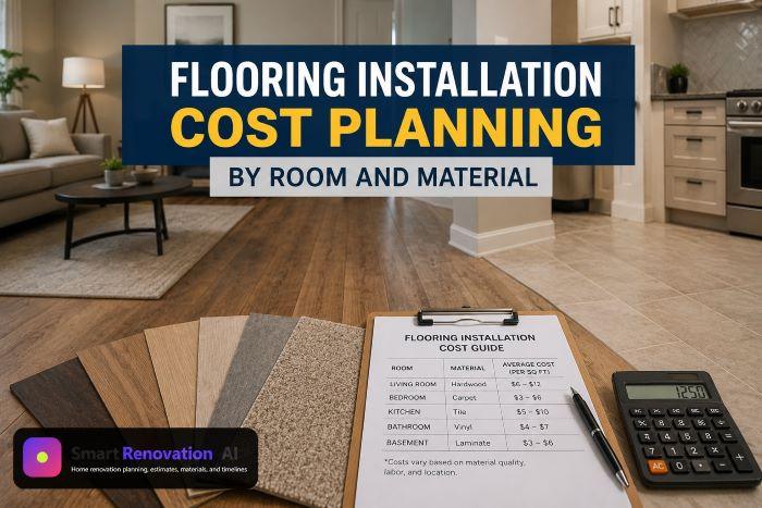 Flooring Installation Cost Planning by Room and Material