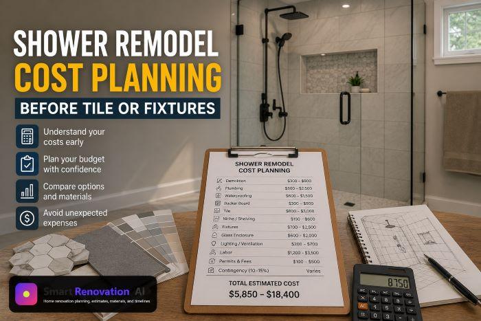 Shower Remodel Cost Planning Before Tile or Fixtures