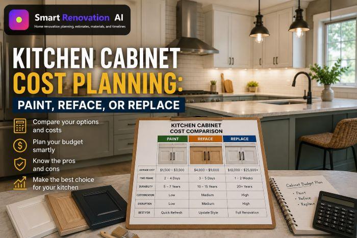 Kitchen Cabinet Cost Planning: Paint, Reface, or Replace