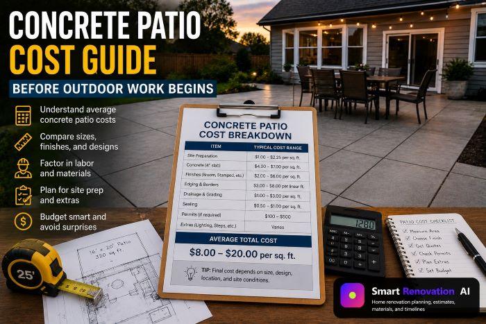 Concrete Patio Cost Guide Before Outdoor Work Begins
