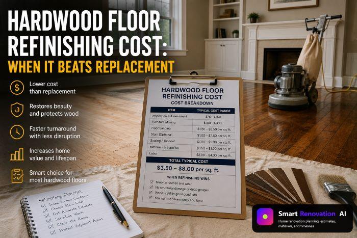 Hardwood Floor Refinishing Cost: When It Beats Replacement