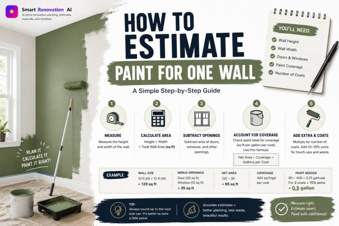 How to Estimate Paint for One Wall