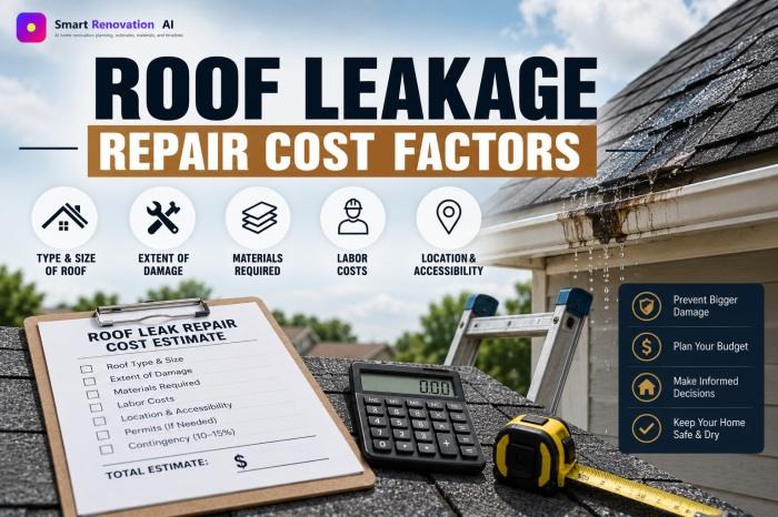 Roof Leakage Repair Cost Factors