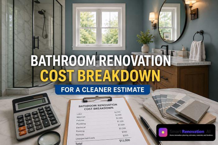 Bathroom Renovation Cost Breakdown for a Cleaner Estimate